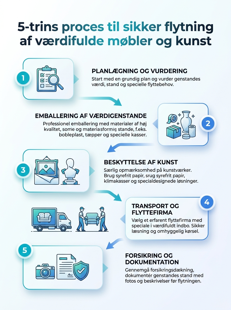 Guide til sikker flytning af værdifulde møbler og kunst