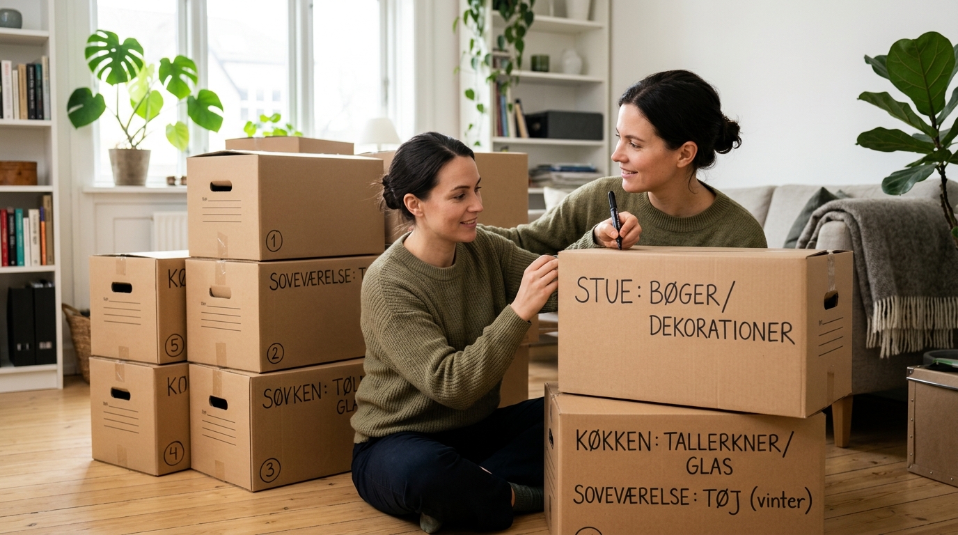 Sådan organiserer du dine flyttekasser for hurtig udpakning senere: Den komplette guide